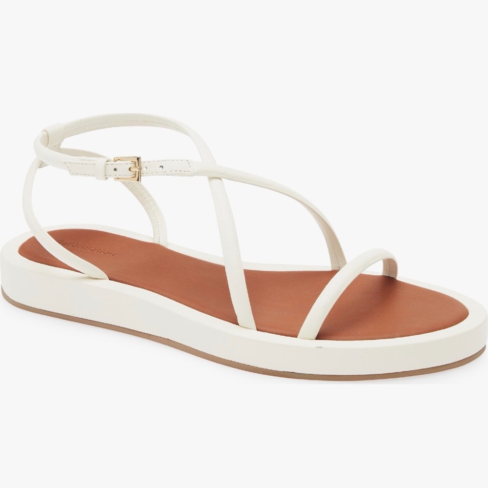 Reformation arni White Strappy Sandals 7.5